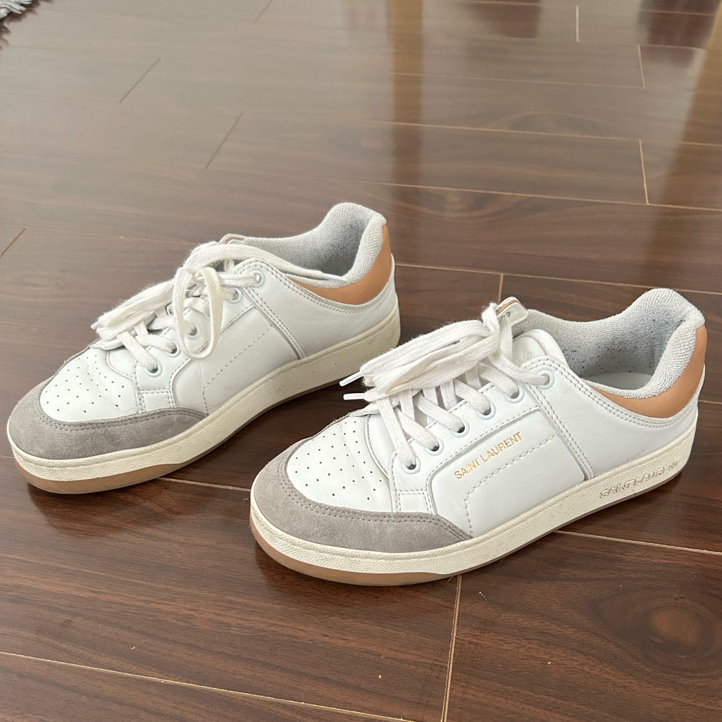 Saint Laurent White And Gray Sneakers